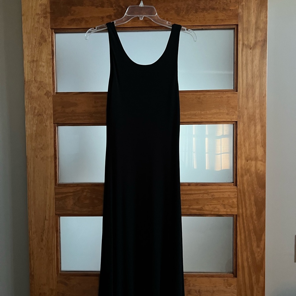 Ralph Lauren Black Maxi Sheath Dress with Scoop Neck for Cocktail
